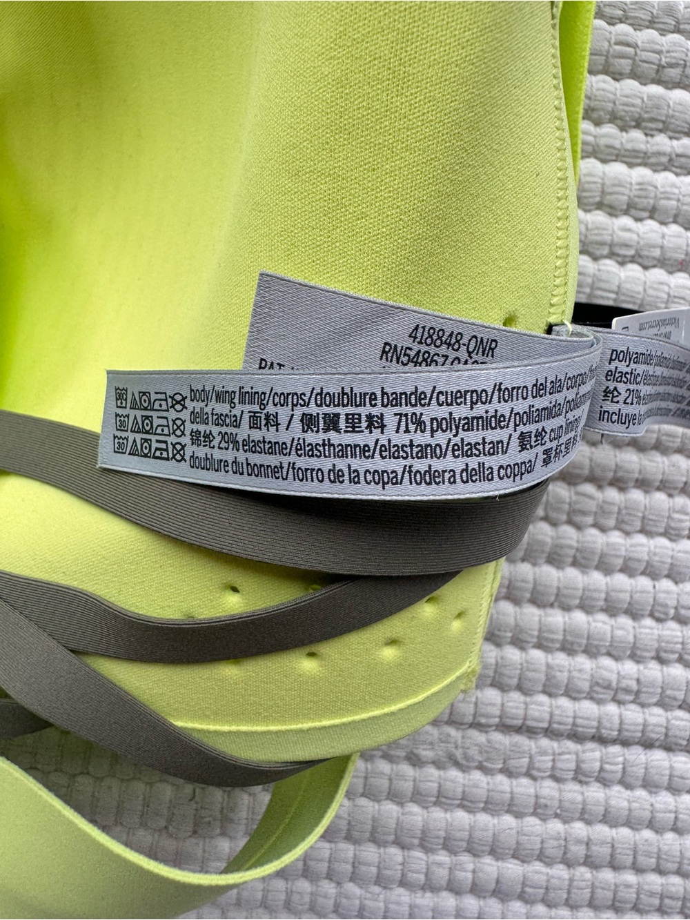 Victoria’s Secret VSX High Support Front-Zip Sports Bra Neon Lime 34D NWT - Picture 8 of 9
